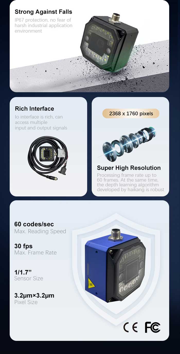 R2 Stationary Industrial Barcode Scanner With Ethernet