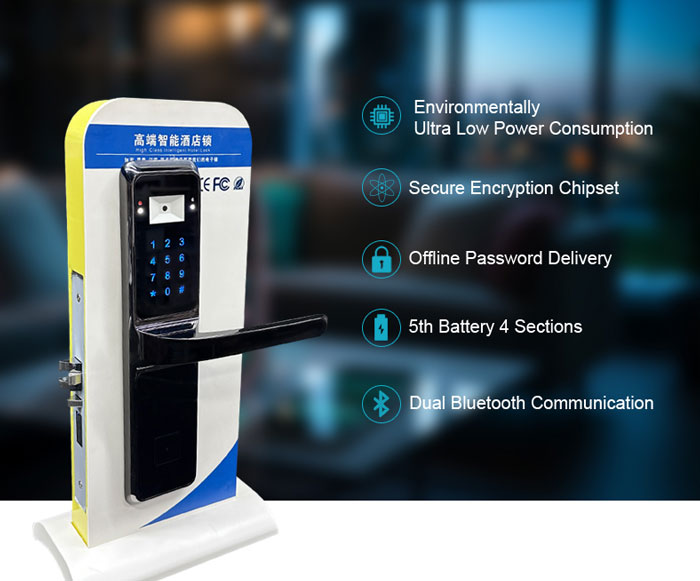 Wireless Bluetooth QR Code Door Lock for Hotel