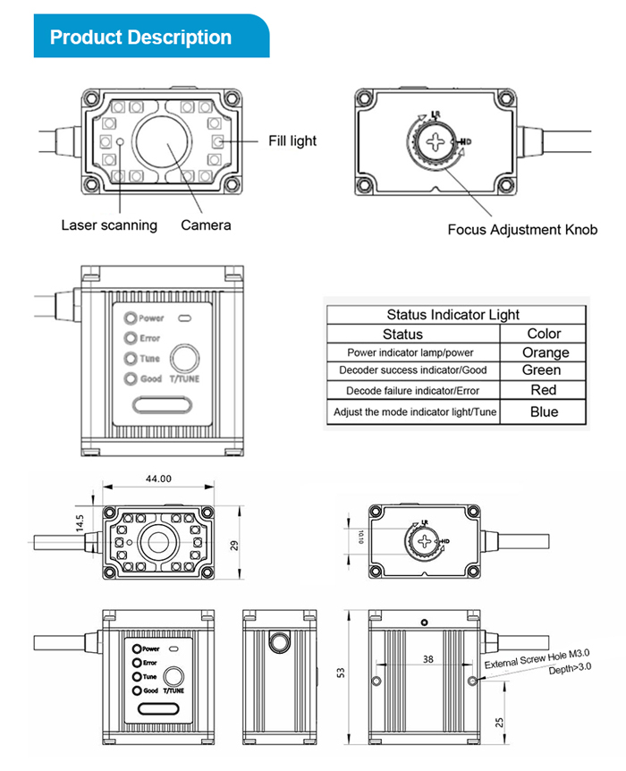 RK410 Ethernet Industrial Scanner