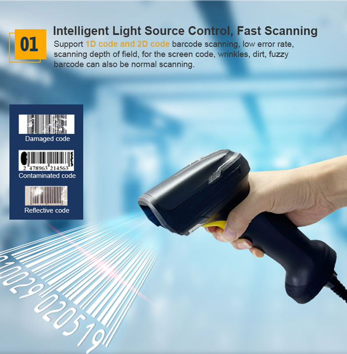 S2-IP Handheld Industrial QR Code Reader Scanner Gun