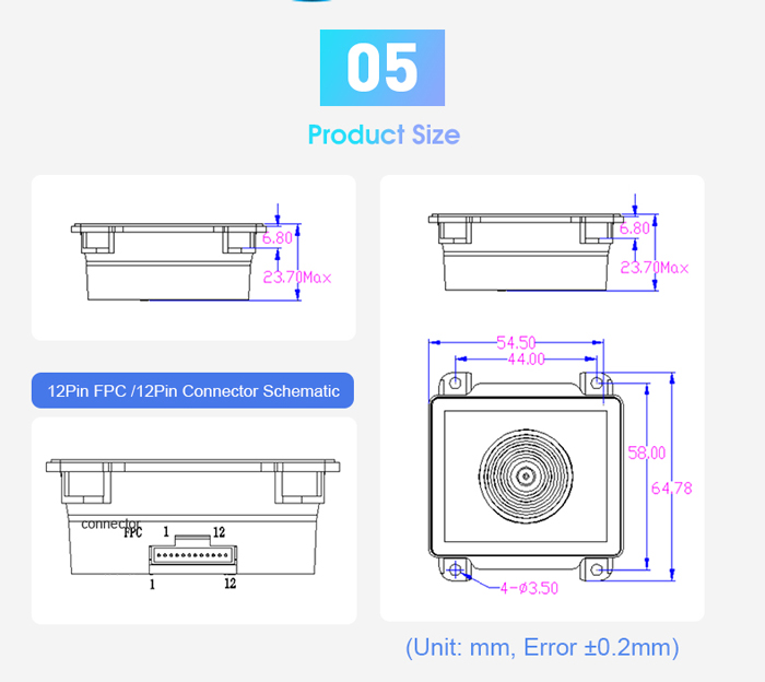 LV5400 Fixed Scanner For Kiosk Integration